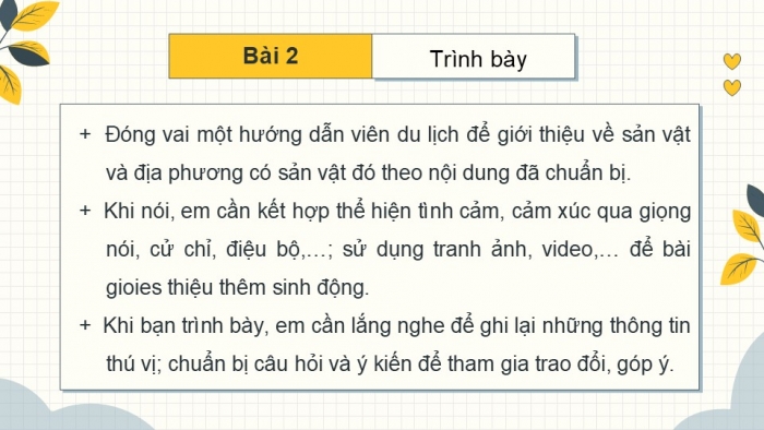 Giáo án điện tử Tiếng Việt 5 kết nối Bài 16: Sản vật địa phương