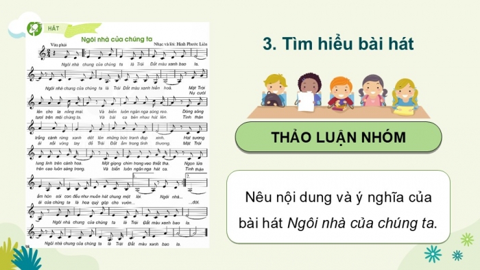 Giáo án điện tử Âm nhạc 9 kết nối Tiết 19: Hát Bài hát Ngôi nhà của chúng ta, Nghe nhạc Tác phẩm Mùa xuân