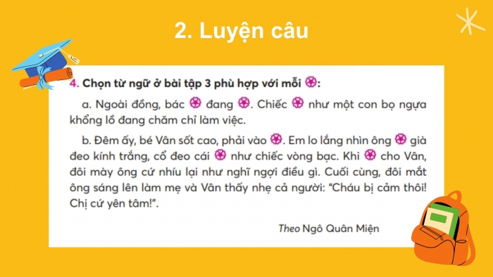 Giáo án điện tử Tiếng Việt 2 chân trời Bài 4: Mở rộng vốn từ Nghề nghiệp (tiếp theo), Đọc – kể Mẹ của Oanh