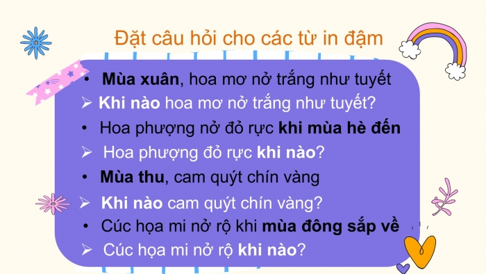 Giáo án điện tử Tiếng Việt 2 chân trời Bài 4: Mở rộng vốn từ Bốn mùa (tiếp theo), Nghe – kể Sự tích mùa xuân và bộ lông trắng của thỏ