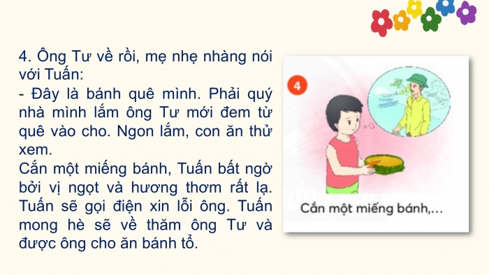 Giáo án điện tử Tiếng Việt 2 chân trời Ôn tập giữa học kì II - Ôn tập 3 (Tiết 2) Món quà quê