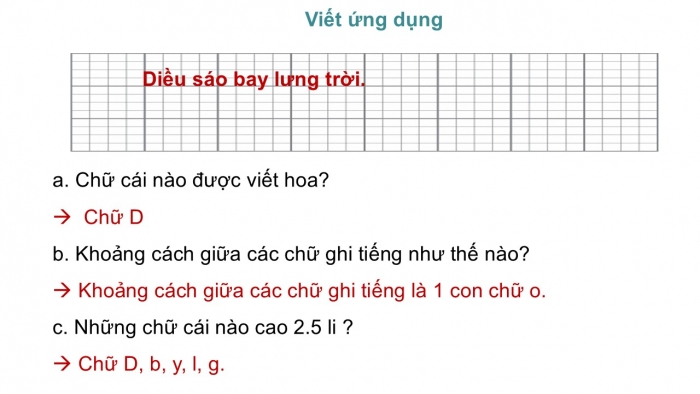 Giáo án điện tử Tiếng Việt 2 cánh diều Bài 5: Chữ hoa D