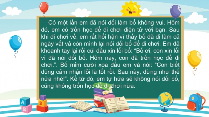 Giáo án điện tử Tiếng Việt 2 cánh diều Bài 6: Viết về một lần mắc lỗi