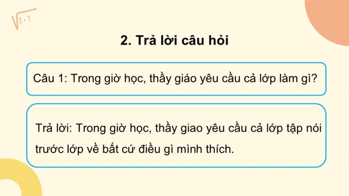 Giáo án điện tử tiếng Việt 2 kết nối Bài 6: Một giờ học