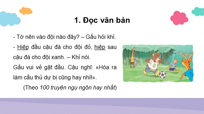 Giáo án điện tử tiếng Việt 2 kết nối Bài 8: Cầu thủ dự bị