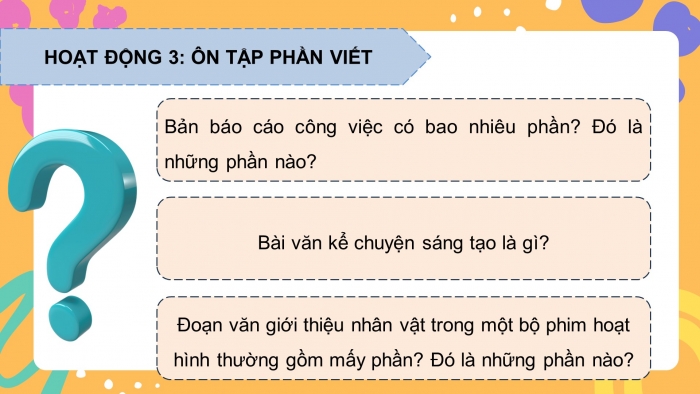 Giáo án PPT dạy thêm Tiếng Việt 5 chân trời bài Ôn tập và Đánh giá cuối học kì I (Tiết 2)