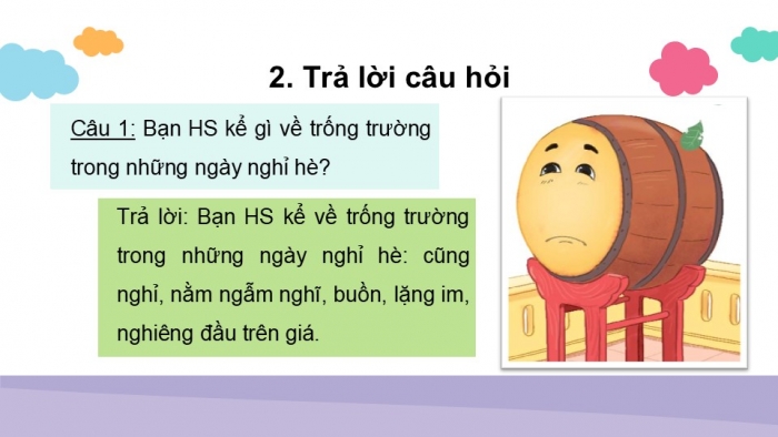 Giáo án điện tử tiếng Việt 2 kết nối Bài 11: Cái trống trường em