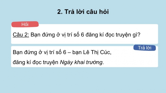 Giáo án điện tử tiếng Việt 2 kết nối Bài 12: Danh sách học sinh