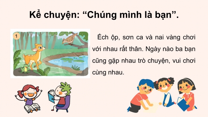 Giáo án điện tử tiếng Việt 2 kết nối Bài 21: Kể chuyện Chúng mình là bạn