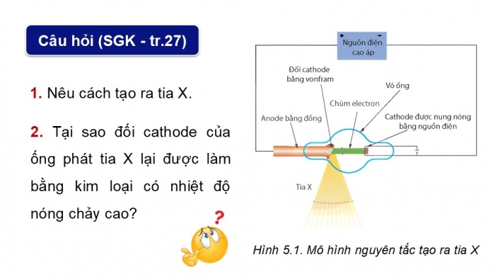 Giáo án điện tử chuyên đề Vật lí 12 kết nối Bài 5: Tia X