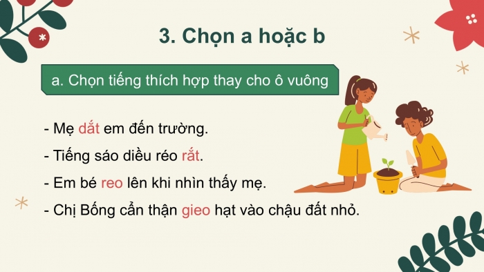 Giáo án điện tử tiếng Việt 2 kết nối Bài 26: Nghe – viết Em mang về yêu thương, Phân biệt iên/yên/uyên, r/d/gi, ai/ay