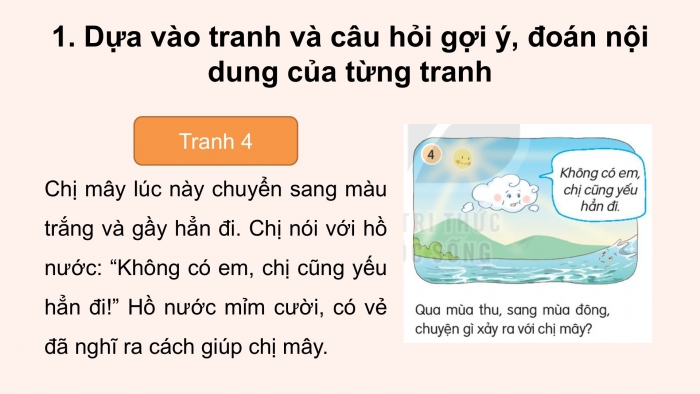 Giáo án điện tử Tiếng Việt 2 kết nối Bài 3: Kể chuyện Hồ nước và mây