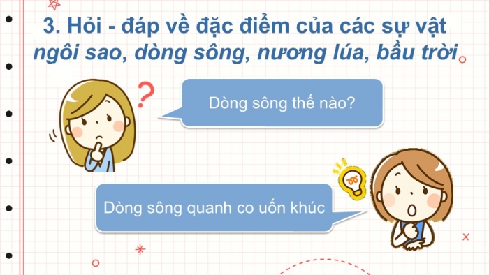 Giáo án điện tử Tiếng Việt 2 kết nối Bài 8: Mở rộng vốn từ về thiên nhiên, Câu nêu đặc điểm