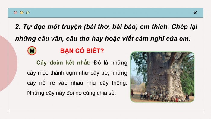 Giáo án điện tử Tiếng Việt 2 cánh diều Bài 21: Đọc sách báo viết về cây cối