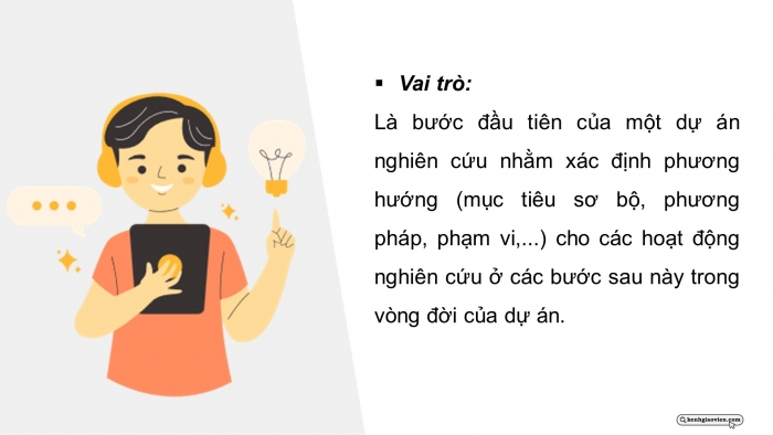 Giáo án điện tử chuyên đề Công nghệ 12 Điện - Điện tử Kết nối Bài 5: Hình thành ý tưởng, lập kế hoạch cho dự án nghiên cứu thiết bị phát hiện người bấm chuông trước