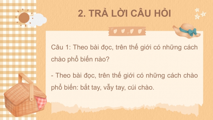 Giáo án điện tử Tiếng Việt 2 kết nối Bài 17: Những cách chào độc đáo