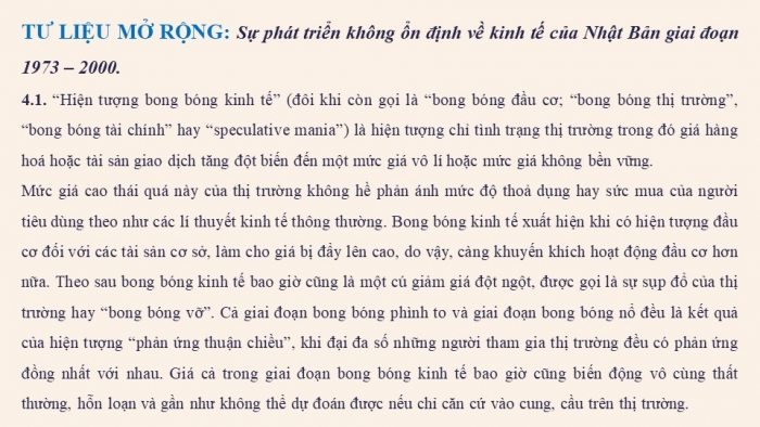 Giáo án điện tử chuyên đề Lịch sử 12 chân trời CĐ 2 Phần 2: Nhật Bản từ năm 1973 đến nay