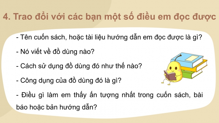 Giáo án điện tử Tiếng Việt 2 kết nối Bài 20: Viết đoạn văn tả một đồ dùng trong gia đình, Đọc mở rộng