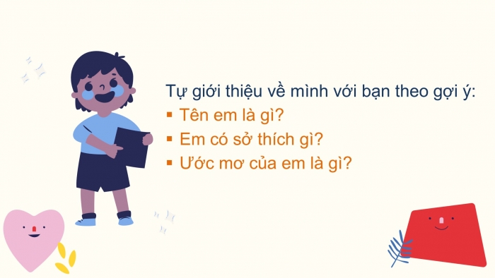 Giáo án điện tử Tiếng Việt 2 chân trời Bài 2: Nói, viết lời tự giới thiệu