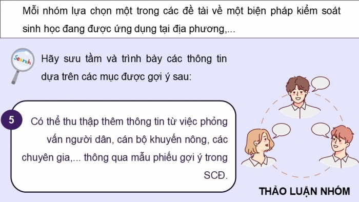 Giáo án điện tử chuyên đề Sinh học 12 chân trời Bài 7 Dự án: Điều tra ứng dụng kiểm soát sinh học tại địa phương