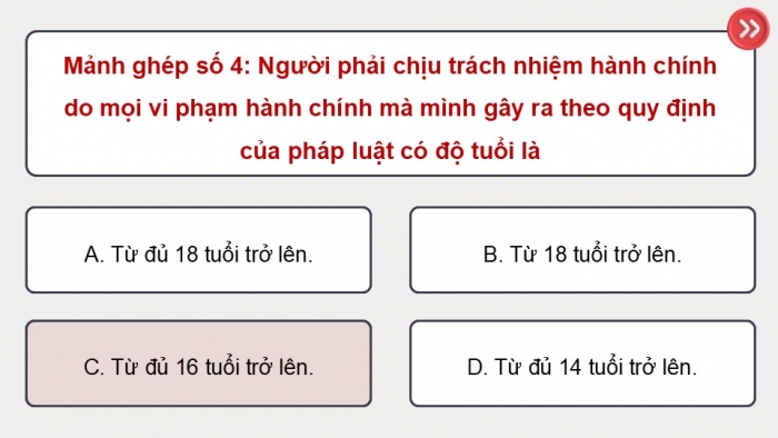 Giáo án điện tử Công dân 9 kết nối Bài 9: Vi phạm pháp luật và trách nhiệm pháp lí (P2)