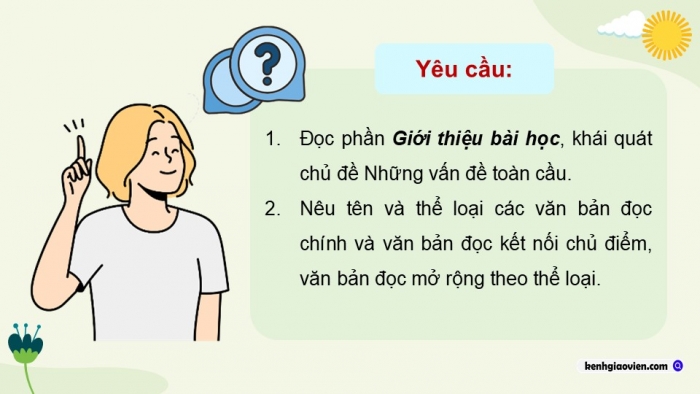 Giáo án điện tử Ngữ văn 9 chân trời Bài 6: Đấu tranh cho một thế giới hoà bình (G. G. Mác-két)