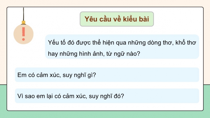 Giáo án điện tử Ngữ văn 9 cánh diều Bài 7: Viết đoạn văn ghi lại cảm nghĩ về một bài thơ tám chữ