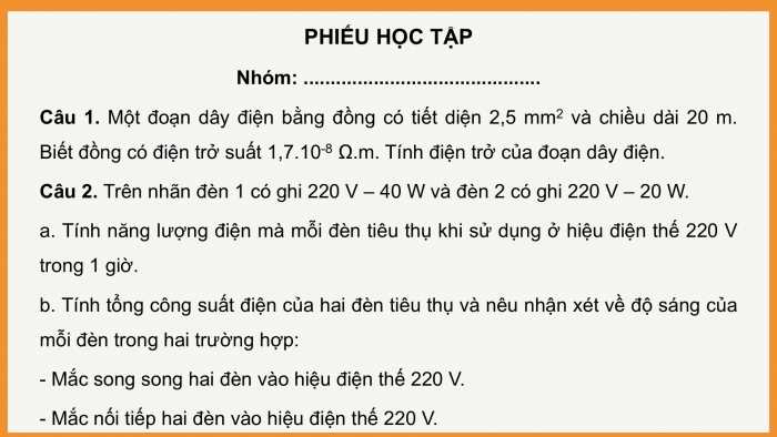 Giáo án điện tử KHTN 9 chân trời - Phân môn Vật lí Bài Ôn tập chủ đề 3