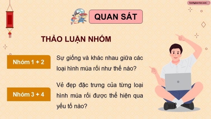 Giáo án điện tử Mĩ thuật 9 kết nối Bài 11: Vẻ đẹp tạo hình con rối