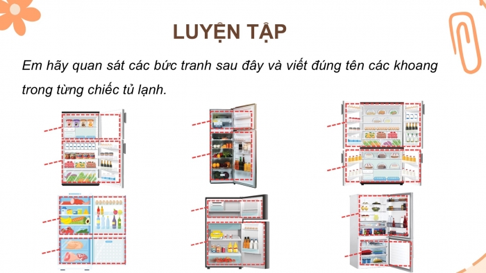 Giáo án điện tử Công nghệ 5 kết nối Bài 6: Sử dụng tủ lạnh