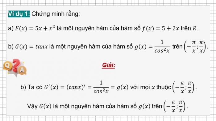 Giáo án điện tử Toán 12 chân trời Bài 1: Nguyên hàm