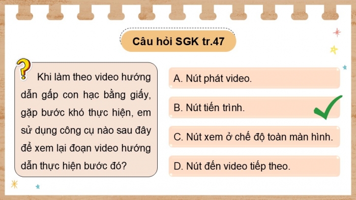 Giáo án điện tử Tin học 5 kết nối Bài 8B: Làm sản phẩm thủ công theo video hướng dẫn