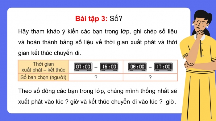 Giáo án điện tử toán 3 kết nối bài 75: Thực hành và trải nghiệm thu thập, phân loại, ghi chép số liệu, đọc bảng số liệu