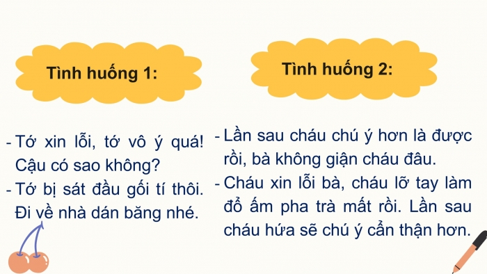 Giáo án điện tử Tiếng Việt 2 chân trời Bài 2: Nói, viết lời xin lỗi