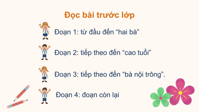 Giáo án điện tử Tiếng Việt 2 chân trời Bài 3: Đọc Bà nội, bà ngoại