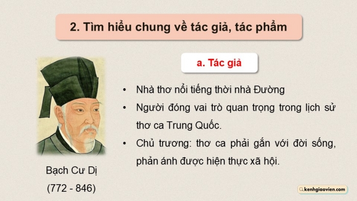 Giáo án điện tử Ngữ văn 9 chân trời Bài 8: Tì bà hành (Bạch Cư Dị)