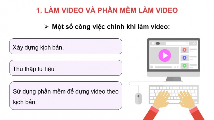 Giáo án điện tử Tin học 9 chân trời Bài 6B: Phần mềm làm video