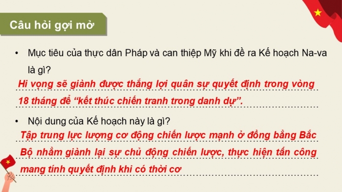 Giáo án điện tử Lịch sử 9 kết nối Bài 15: Việt Nam kháng chiến chống thực dân Pháp xâm lược giai đoạn 1951 – 1954 (P2)