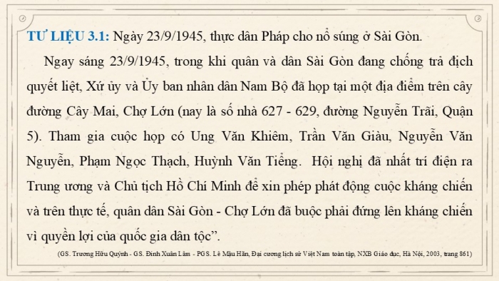 Giáo án điện tử Lịch sử 9 chân trời Bài 14: Xây dựng và bảo vệ chính quyền nước Việt Nam Dân chủ Cộng hòa (từ tháng 9 - 1945 đến tháng 12 - 1946) (P2)