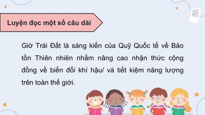 Giáo án điện tử Tiếng Việt 5 chân trời Bài 2: Giờ Trái Đất