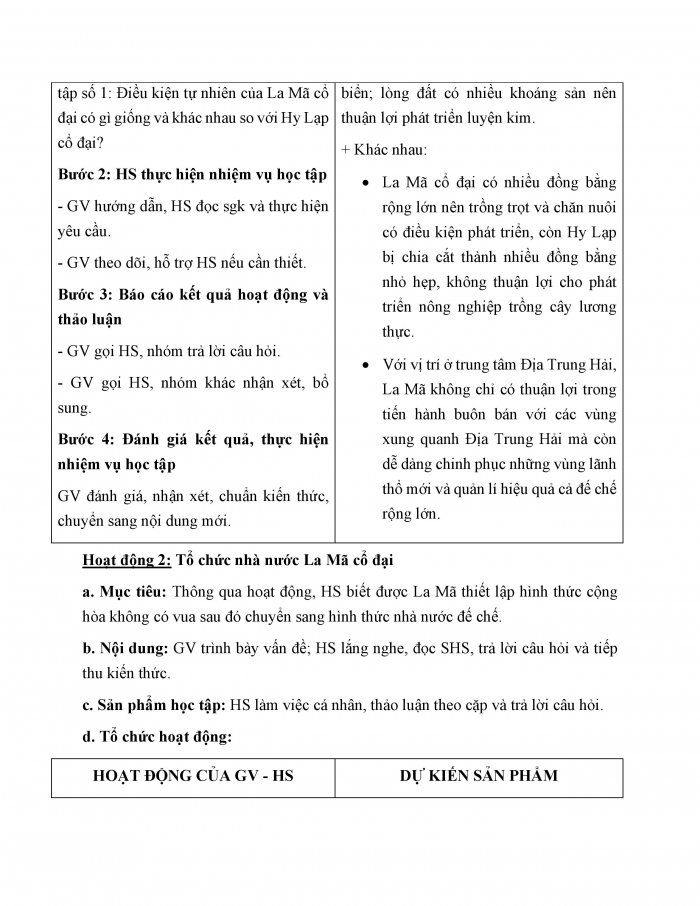 Giáo án và PPT Lịch sử 6 chân trời Bài 11: La Mã cổ đại