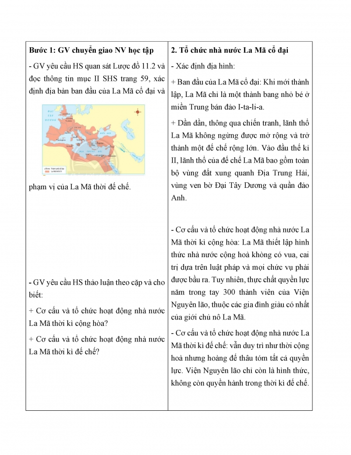 Giáo án và PPT Lịch sử 6 chân trời Bài 11: La Mã cổ đại