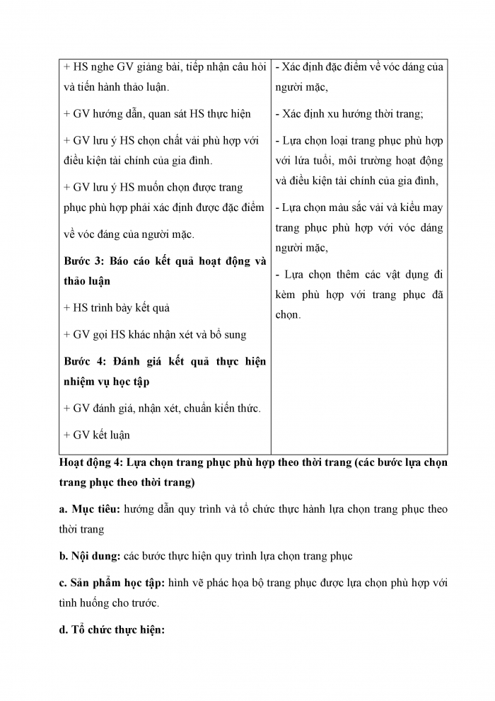 Giáo án và PPT Công nghệ 6 chân trời Bài 8: Thời trang