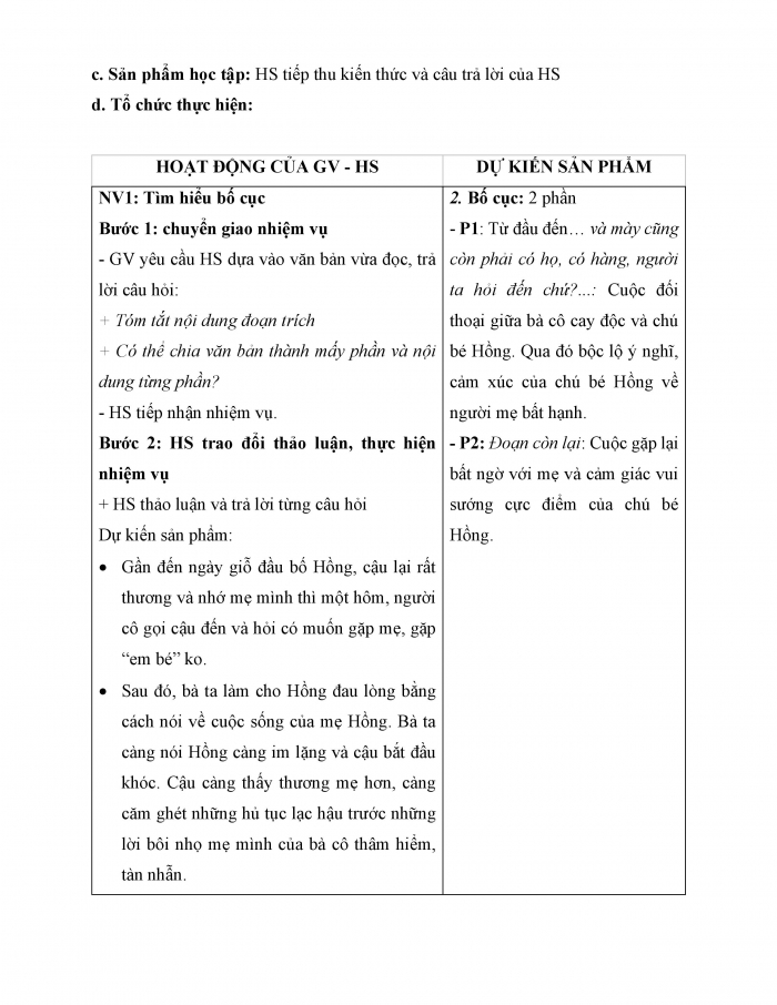 Giáo án và PPT Ngữ văn 6 cánh diều Bài 3: Trong lòng mẹ