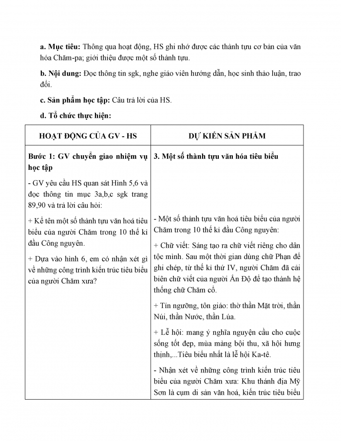 Giáo án và PPT Lịch sử 6 kết nối Bài 19: Vương quốc Chăm-pa từ thế kỉ II đến thế kỉ X