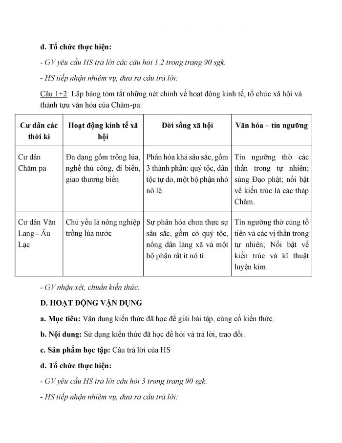 Giáo án và PPT Lịch sử 6 kết nối Bài 19: Vương quốc Chăm-pa từ thế kỉ II đến thế kỉ X