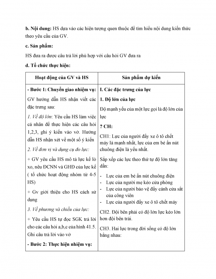 Giáo án và PPT KHTN 6 kết nối Bài 41: Biểu diễn lực