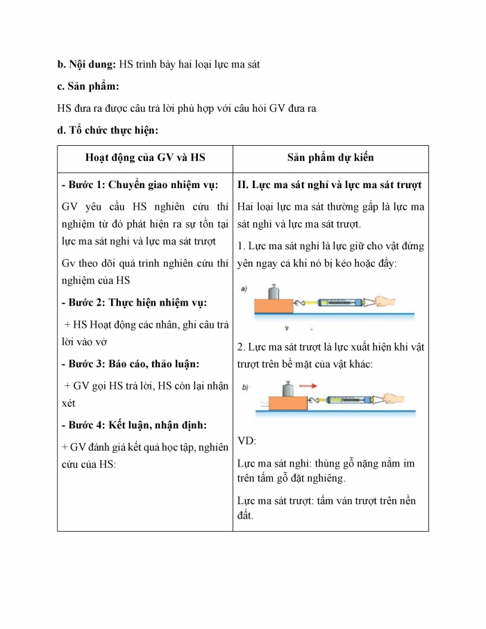 Giáo án và PPT KHTN 6 kết nối Bài 44: Lực ma sát