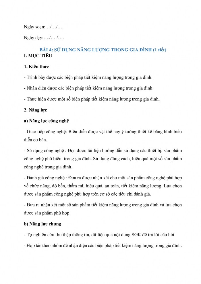 Giáo án và PPT đồng bộ Công nghệ 6 cánh diều