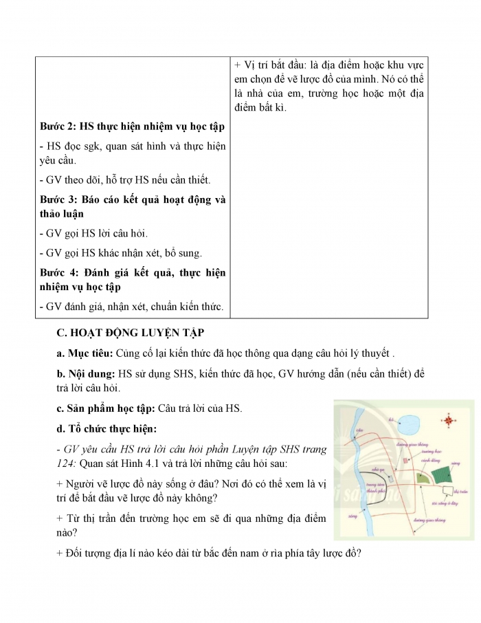 Giáo án và PPT Địa lí 6 chân trời Bài 4: Lược đồ trí nhớ